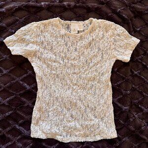 Victoria's Secret Lace top; cream; size S; gold label